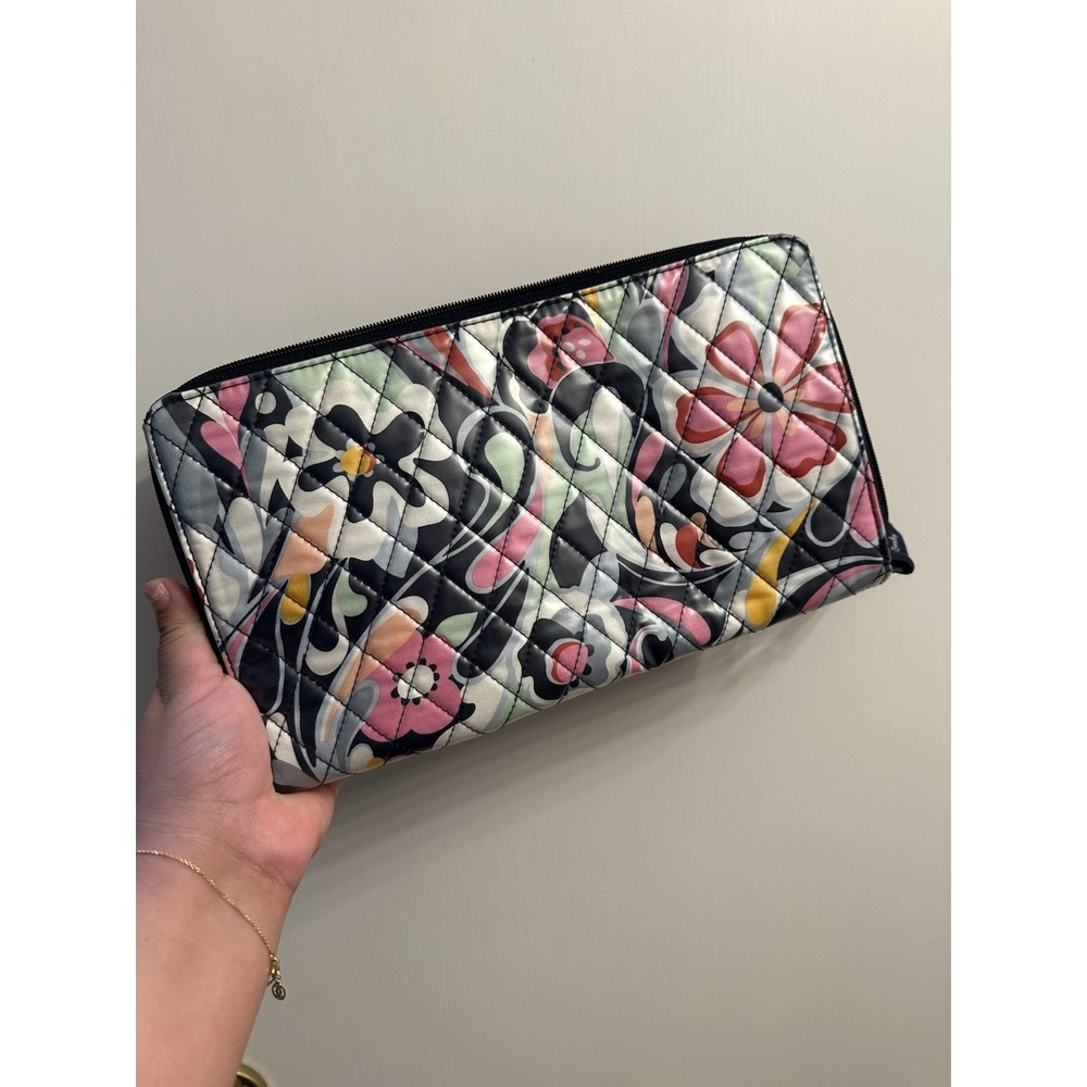 Vera Bradley Long Wallet Blue Pink And White